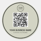 Benutzerdefinierter QR-Code für Unternehmen | Pers Runder Aufkleber (Vorderseite)