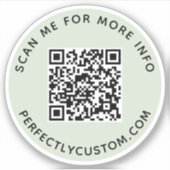 Benutzerdefinierter QR-Code Für weitere Informatio Aufkleber (Vorderseite)