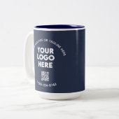 Benutzerdefinierter QR-Code für Werbeaussagen Zweifarbige Tasse (Vorderseite Links)