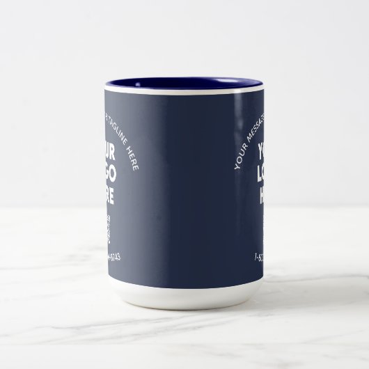 Benutzerdefinierter QR-Code für Werbeaussagen Zweifarbige Tasse (Mittel)
