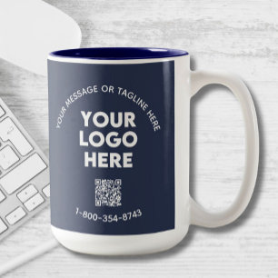 Benutzerdefinierter QR-Code für Werbeaussagen Zweifarbige Tasse
