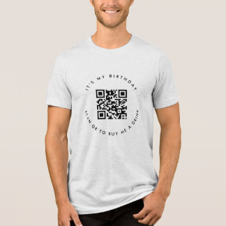 Benutzerdefinierter QR-Code | Geburtstag oder Unte Tri-Blend Shirt