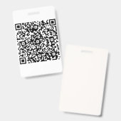 Benutzerdefinierter QR-Code Geschäft Ausweis (Vorder- & Rückseite)