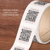 Benutzerdefinierter QR-Code Geschäft Rosa Quadratischer Aufkleber