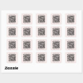 Benutzerdefinierter QR-Code Geschäft Rosa Quadratischer Aufkleber (Blatt)