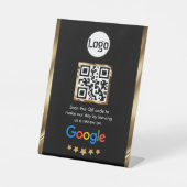 Benutzerdefinierter QR-Code Google Review Sockelschild (Vorderseite)