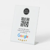 Benutzerdefinierter QR-Code Google Review Sockelschild (Vorderseite)