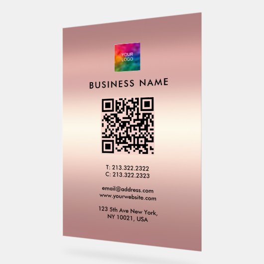 Benutzerdefinierter QR-Code Hochladen Sie Ihr Logo Acrylschild (Winkel)