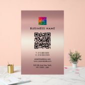 Benutzerdefinierter QR-Code Hochladen Sie Ihr Logo Acrylschild (Hochzeit)
