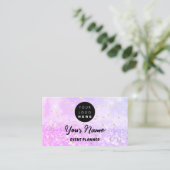 Benutzerdefinierter QR-Code Holografischer Glitzer Terminkarte (Stehend Vorderseite)