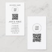 Benutzerdefinierter QR-Code Ihr eigenes Logo auf m Visitenkarte (Vorne/Hinten)