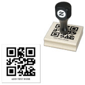 Benutzerdefinierter QR-Code | Ihr Text Minimalisti Gummistempel (Stempel)