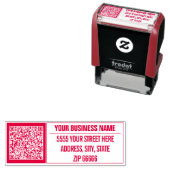 Benutzerdefinierter QR-Code Ihre Namensadresse Sel Permastempel (Beispiel)