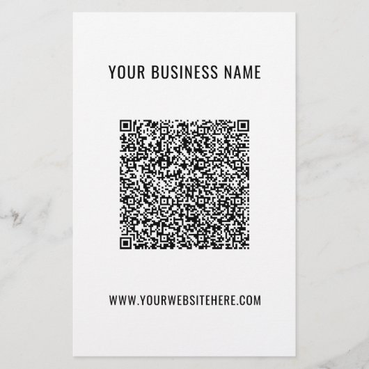 Benutzerdefinierter QR-Code Info-Name Website Werb Flyer (Vorne)