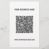 Benutzerdefinierter QR-Code Info-Name Website Werb Flyer (Hinten)