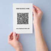 Benutzerdefinierter QR-Code Info-Name Website Werb Flyer (Handgriff)