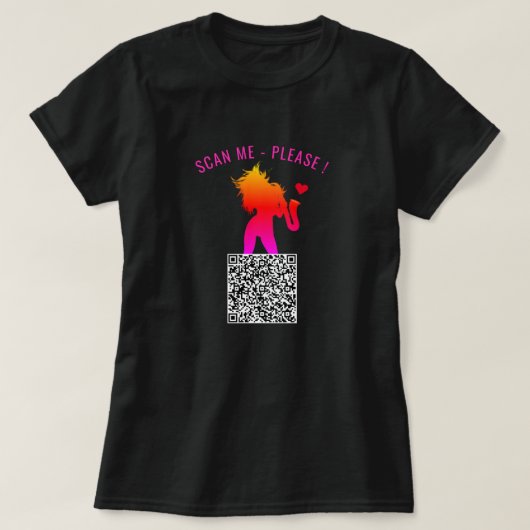 Benutzerdefinierter QR-Code Info Scannen Sie Funny T-Shirt (Design vorne)