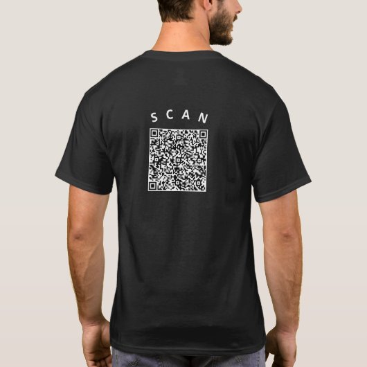 Benutzerdefinierter QR-Code Info Text Ihr eigener T-Shirt (Rückseite)