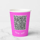 Benutzerdefinierter QR-Code Info Text Paper Cups - Pappbecher (Rückseite)