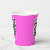 Benutzerdefinierter QR-Code Info Text Paper Cups - Pappbecher (Links)