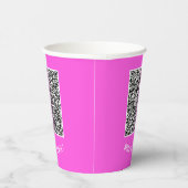 Benutzerdefinierter QR-Code Info Text Paper Cups - Pappbecher (Rechts)