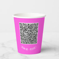 Benutzerdefinierter QR-Code Info Text Paper Cups -