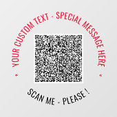 Benutzerdefinierter QR-Code Info Textfenster Klamm Fensteraufkleber (Blatt)