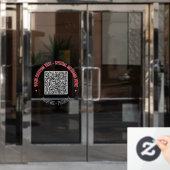 Benutzerdefinierter QR-Code Info Textfenster Klamm Fensteraufkleber (Büro Tür)