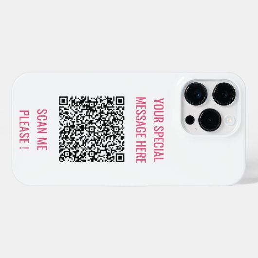 Benutzerdefinierter QR-Code Info zu Ihrer speziell iPhone Hülle (Rückseite (Horizontal))