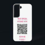 Benutzerdefinierter QR-Code Info zu Ihrer speziell Samsung Galaxy Hülle<br><div class="desc">Wählen Sie Farben und Schriftart - Ihre spezielle QR-Code-Info und Personalisiertes Geschenk für den benutzerdefinierten Text - Hinzufügen Ihres QR-Codes - Bild oder Logo - Foto / Text - Name oder andere Informationen / Nachricht - Neu vergrössern und verschieben oder entfernen / Elemente hinzufügen - Bild / Text mit Anpassungstool....</div>