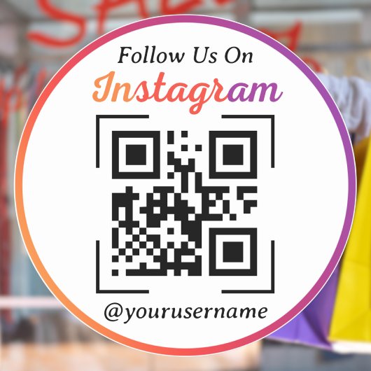 Benutzerdefinierter QR-Code Instagram Business QR- Aufkleber