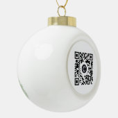 Benutzerdefinierter QR-Code Keramik Kugel-Ornament (Links)