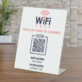 Benutzerdefinierter QR-Code l Free WIFI Password N Sockelschild