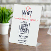 Benutzerdefinierter QR-Code l Free WIFI Password N Sockelschild