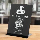 Benutzerdefinierter QR-Code l Schwarzweiß-Netzwerk Sockelschild