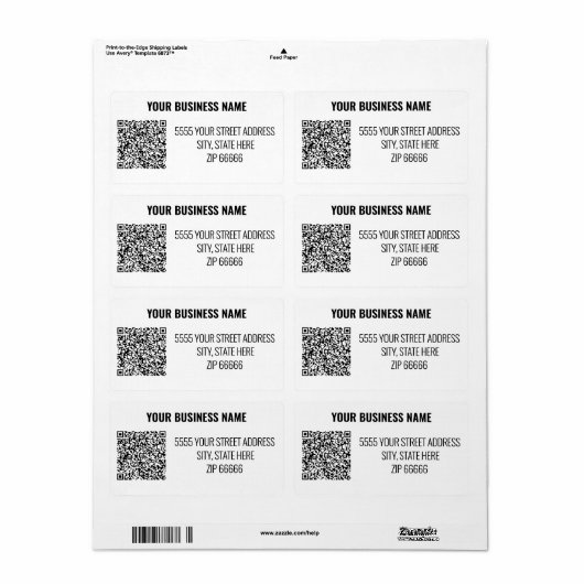 Benutzerdefinierter QR-Code Labels für Ihre Geschä (Vorne)