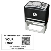 Benutzerdefinierter QR-Code Logo-Adresse Selbstfar Permastempel (Beispiel)