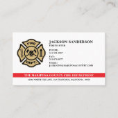 Benutzerdefinierter QR-Code-Logo der Feuerwehr für Visitenkarte (Vorderseite)