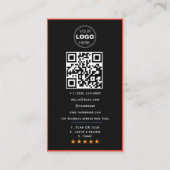Benutzerdefinierter QR-Code-Logo für Geschäftsbewe Visitenkarte (Rückseite)