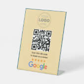 Benutzerdefinierter QR-Code-Logo für Unternehmensb Sockelschild (Vorderseite)