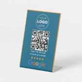 Benutzerdefinierter QR-Code-Logo für Unternehmensb Sockelschild (Vorderseite)