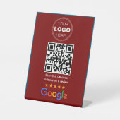 Benutzerdefinierter QR-Code-Logo für Unternehmensb Sockelschild (Vorderseite)