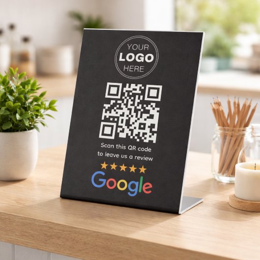 Benutzerdefinierter QR-Code-Logo für Unternehmensb Sockelschild