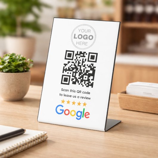 Benutzerdefinierter QR-Code-Logo für Unternehmensb Sockelschild