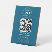 Benutzerdefinierter QR-Code-Logo für Unternehmensb Sockelschild (Vorderseite)