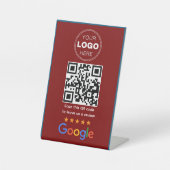 Benutzerdefinierter QR-Code-Logo für Unternehmensb Sockelschild (Vorderseite)