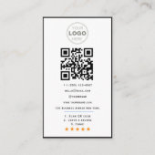 Benutzerdefinierter QR-Code-Logo für Unternehmensb Visitenkarte (Rückseite)