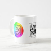 Benutzerdefinierter QR-Code-Logo-Geschäfts-Brandin Kaffeetasse (Vorderseite Links)