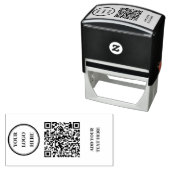 Benutzerdefinierter QR-Code & Logo Selbstfärbestem Permastempel (Beispiel)