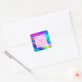 Benutzerdefinierter QR-Code Logo-Shop Holografisch Quadratischer Aufkleber (Umschlag)